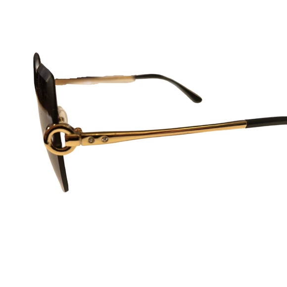 Glorious Miss Exclusive - Brand New Rimless Gold Frame Sunglasses - Picture 2 of 5